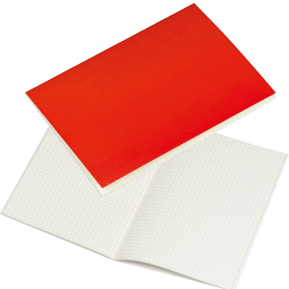 A5 notitieboekje met geruite pagina's - kopen of bedrukken - Rood