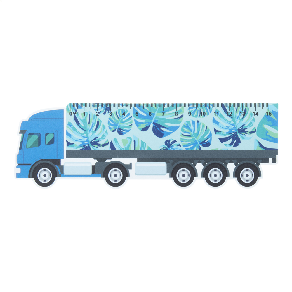 Trucker 15 - liniaal van 15 cm, vrachtwagen - voor bedrijven en relatiegeschenken