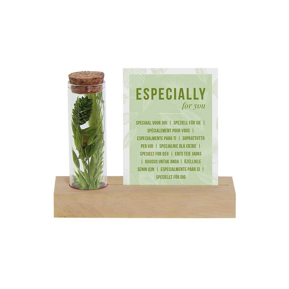 Dried Flowers - Cardholder & tube - met logo of onbedrukt bestellen - groen