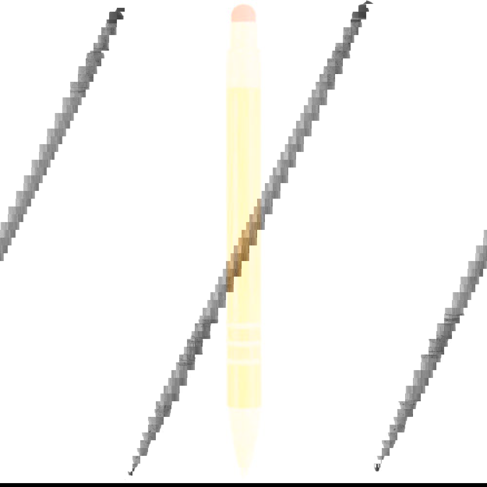 Balpen bamboe en tarwestro met stylus