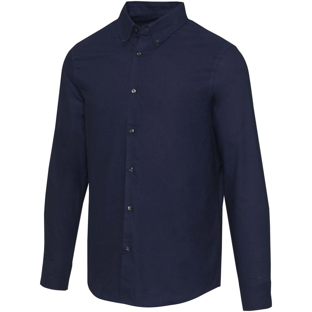 Sphene oxford herenoverhemd - met logo of onbedrukt bestellen - Marineblauw