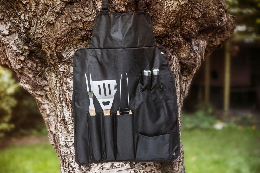 Nylon (600D) schort met barbecue set Hugo