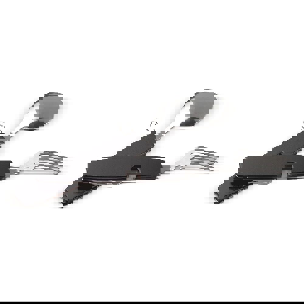 Inklapbaar bestek in multi-tool - bedrukt of onbedrukt verkrijgbaar - Zwart