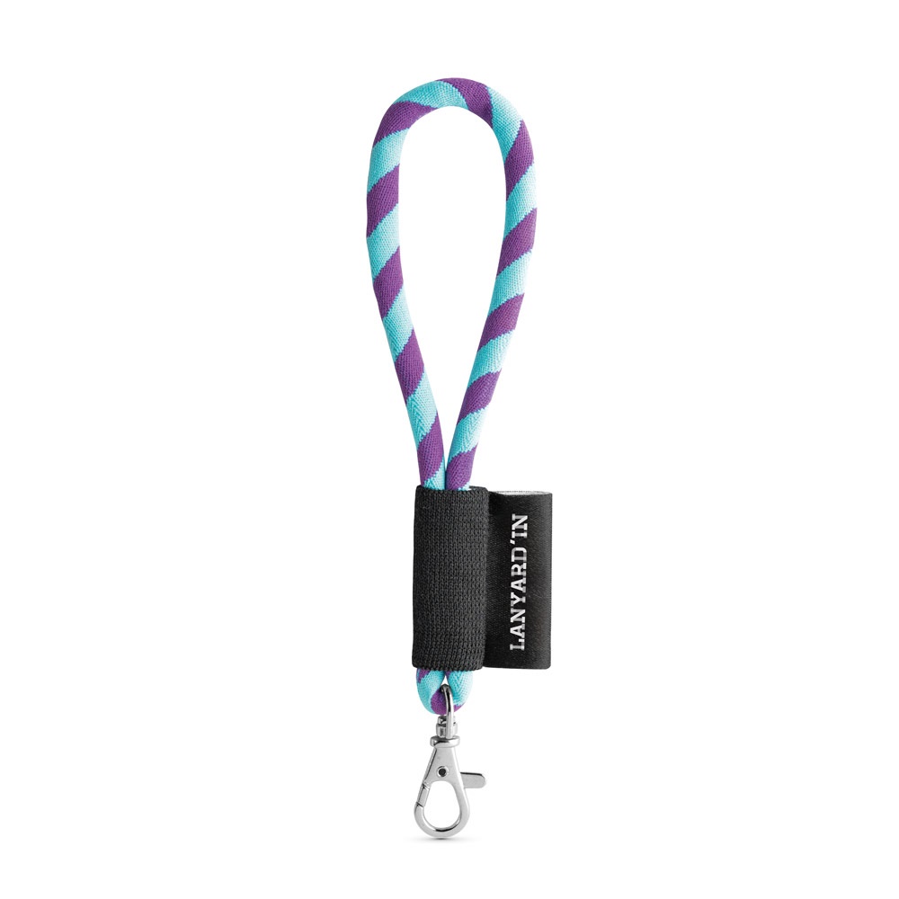75090. Lanyard Tube Short Set. Standaard modellen - voor bedrijven en relatiegeschenken - Paars, Licht blauw