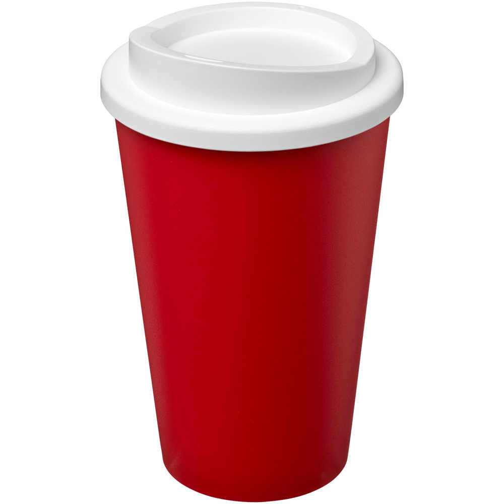 Americano® Eco 350 ml gerecyclede drinkbeker - kopen of bedrukken - Rood, Wit
