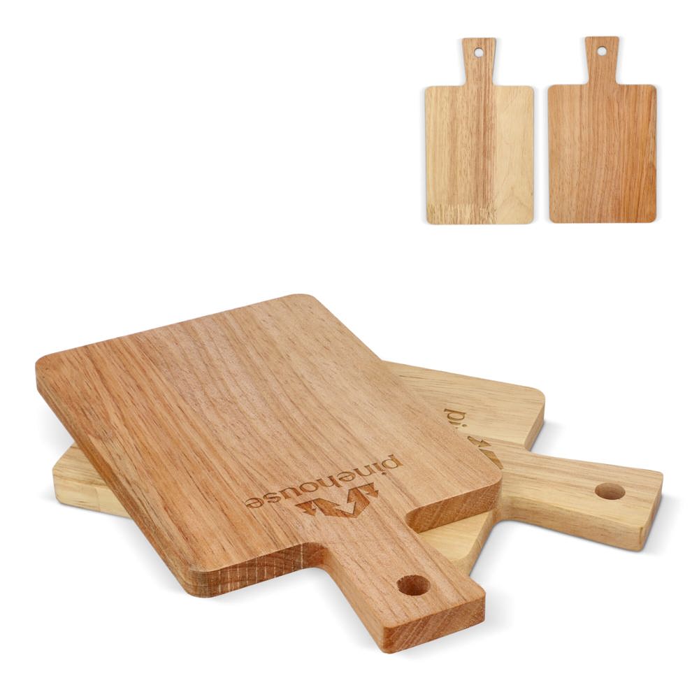 InSideOut set van 2 houten Tapas serveerplankjes - met logo of onbedrukt bestellen