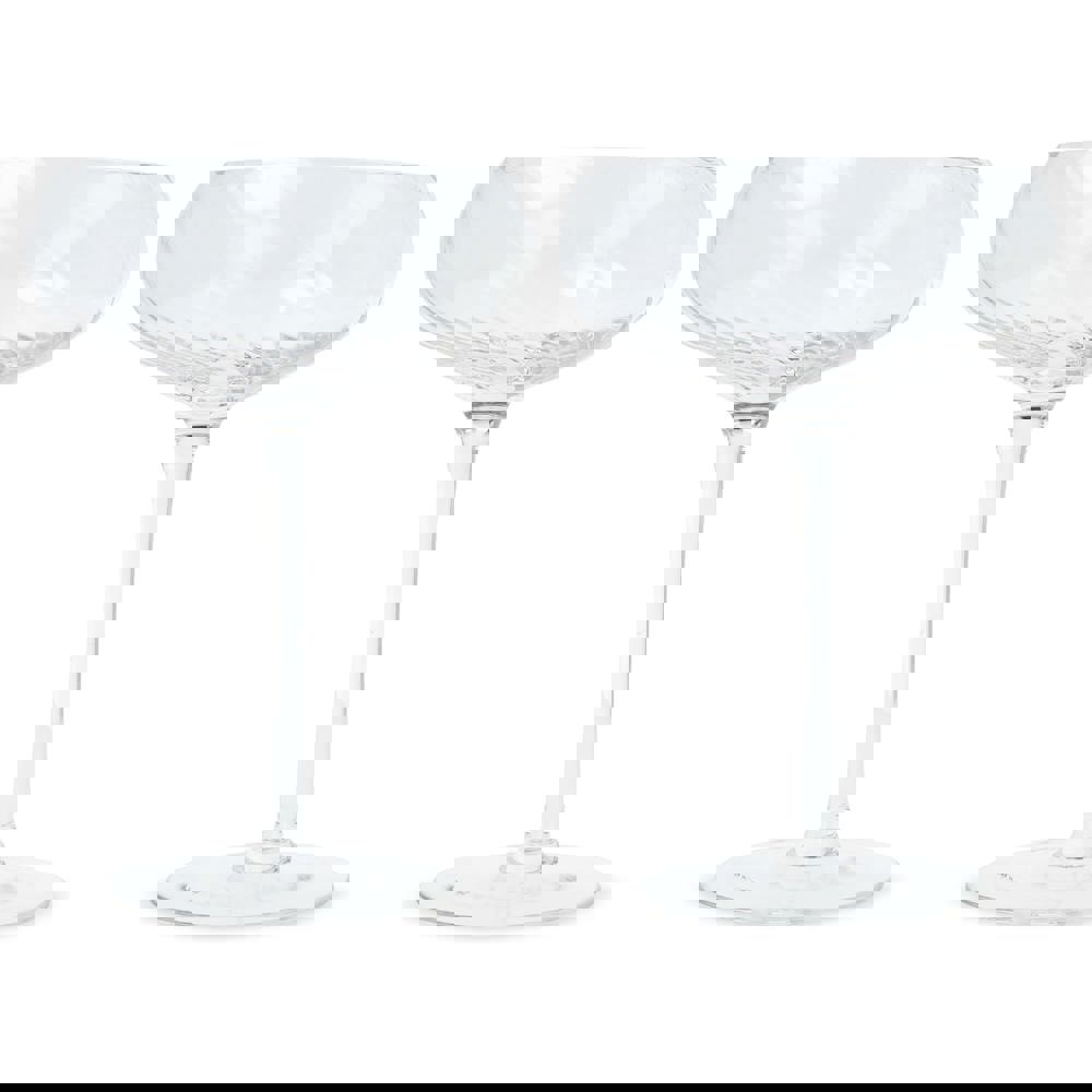 Byon Opacity set van 2 champagneglazen met stijlvol glas patroon 300ml