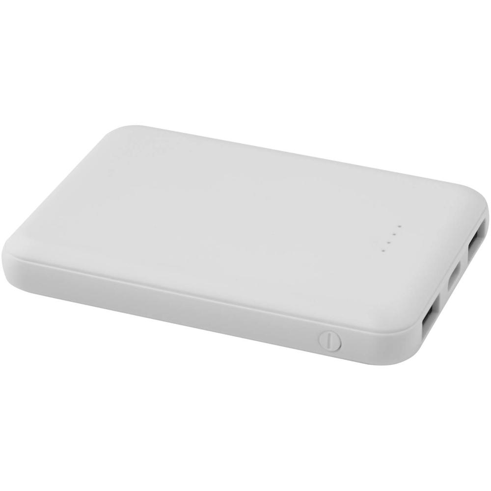 Asama type-C powerbank van 5000 mAh van gerecycled plastic - met logo of onbedrukt bestellen - Wit