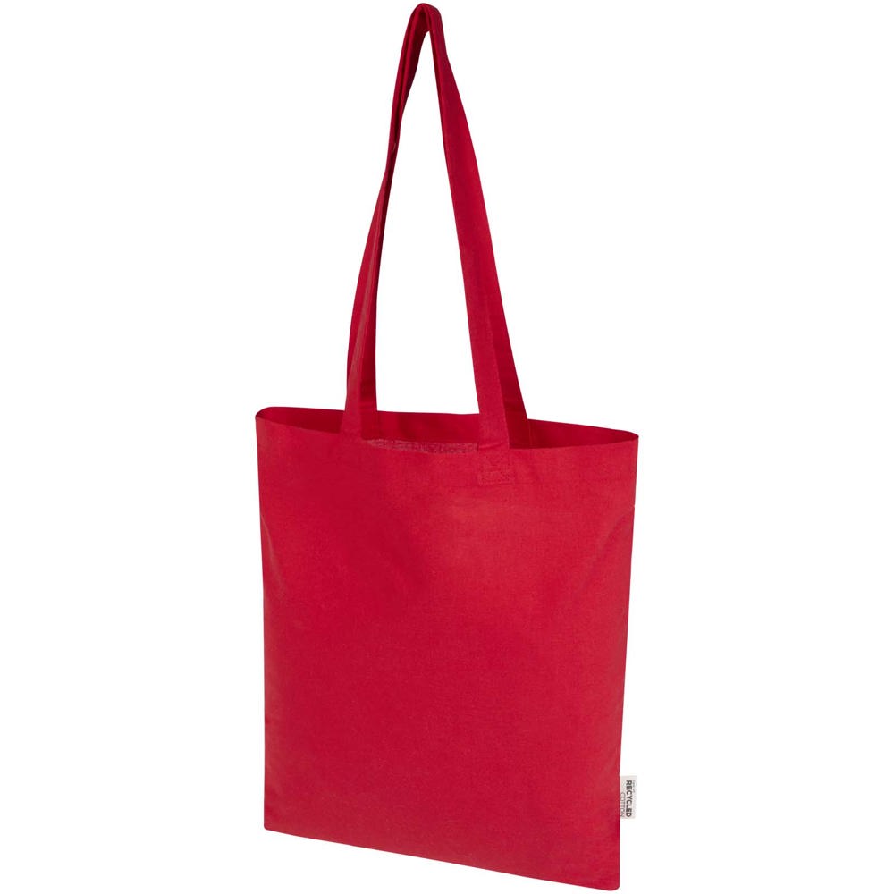 Peru Blend 180 g/m² GRS gerecycleerde katoenen draagtas 7L - met logo of onbedrukt bestellen - rood