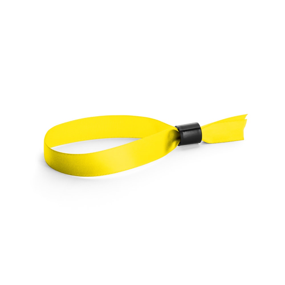 SECCUR. Sabotagebestendige satijnen armband - kopen of bedrukken - geel