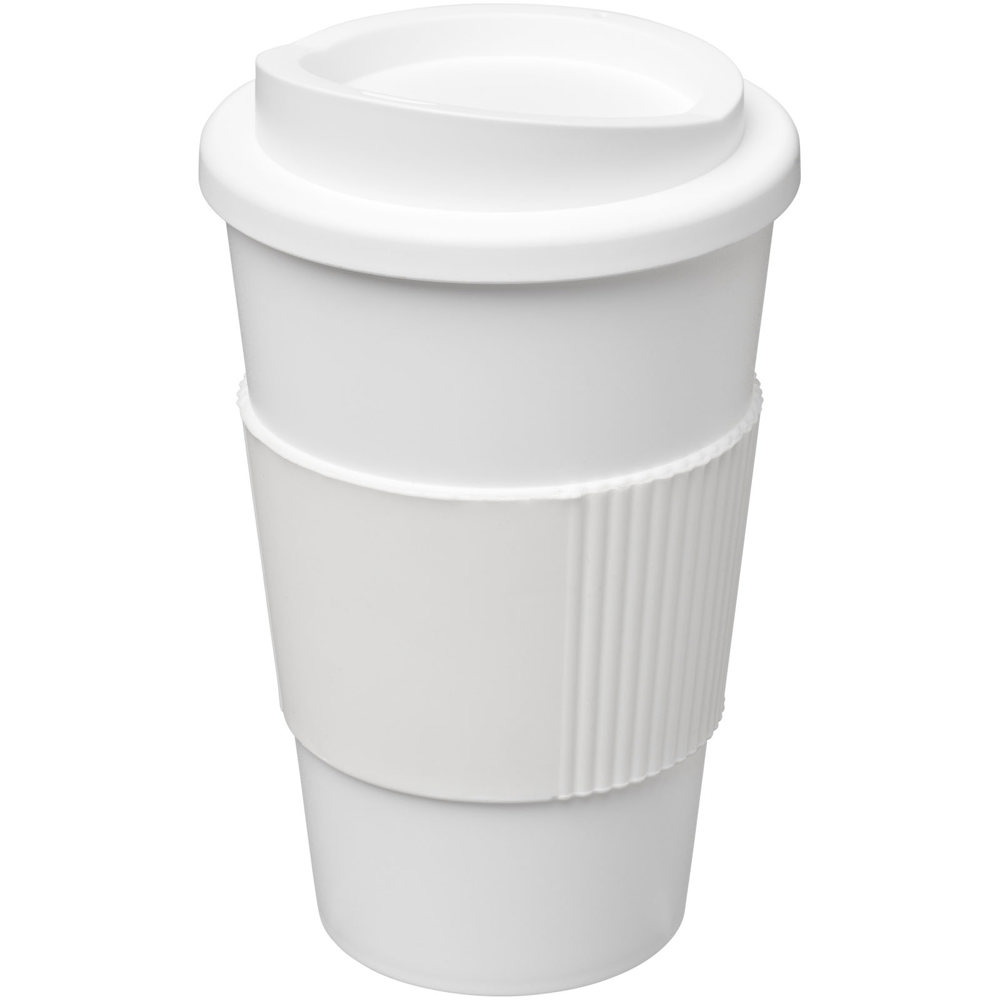 Americano® 350 ml geïsoleerde beker met grip - kopen of bedrukken - Wit