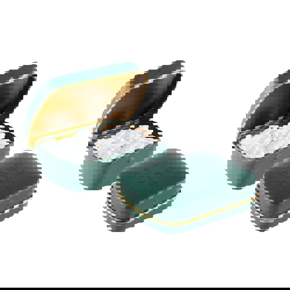 Mini scharnierblikje embossing - bedrukt of onbedrukt verkrijgbaar - Mat Groen/Goud