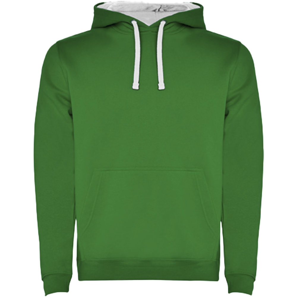 Urban hoodie voor heren - kopen of bedrukken - Kellygroen, Wit