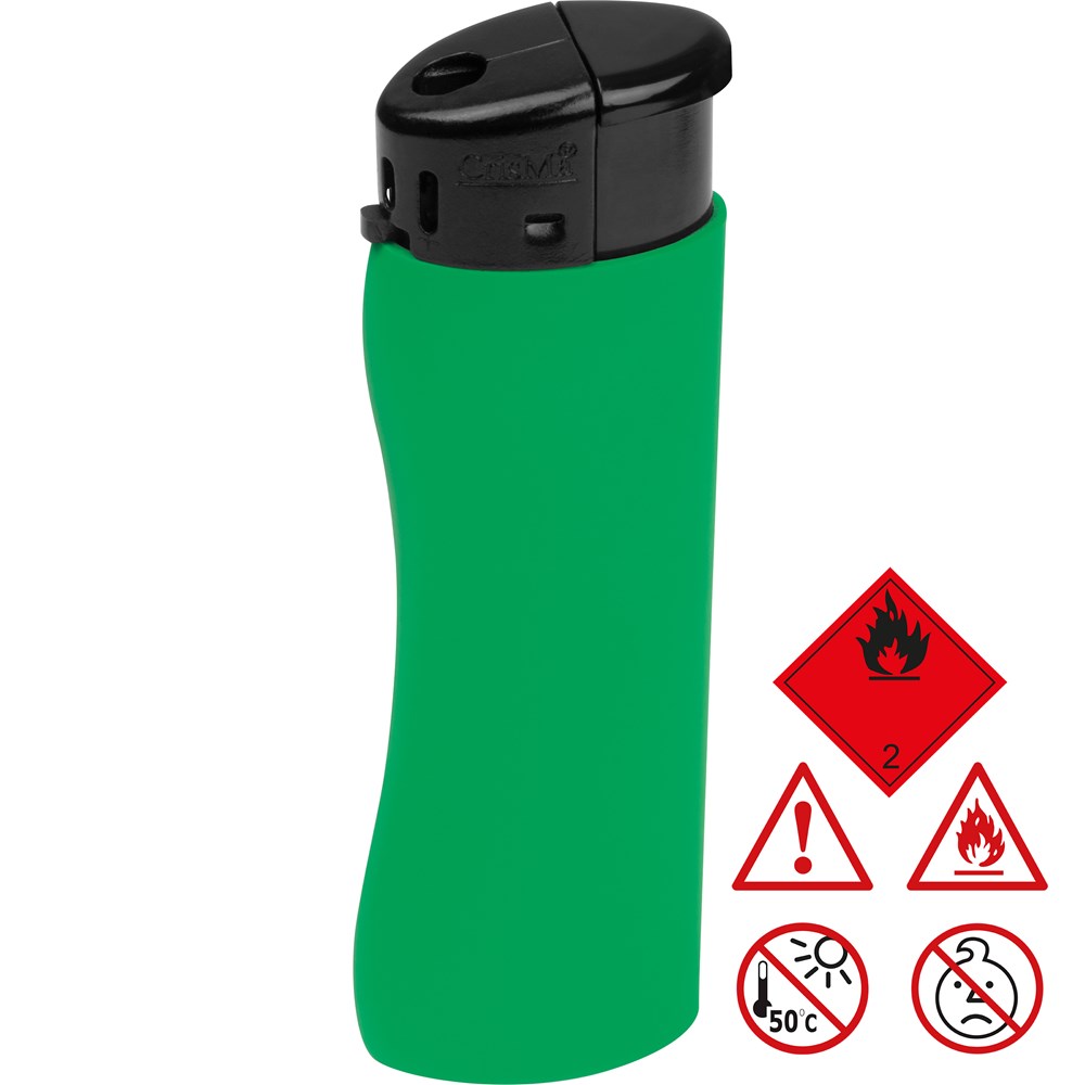 Aansteker - bedrukt of onbedrukt verkrijgbaar - Groen