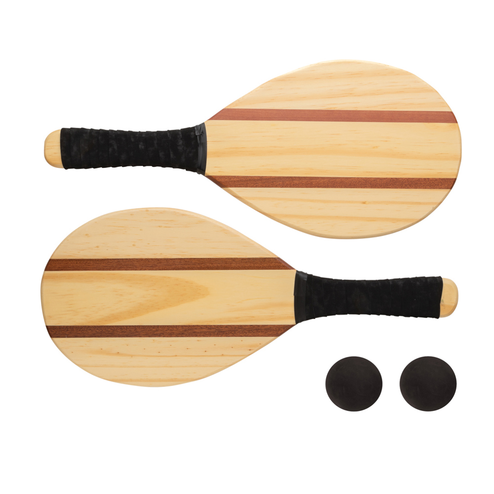 Houten frescobol tennis set - kopen of bedrukken