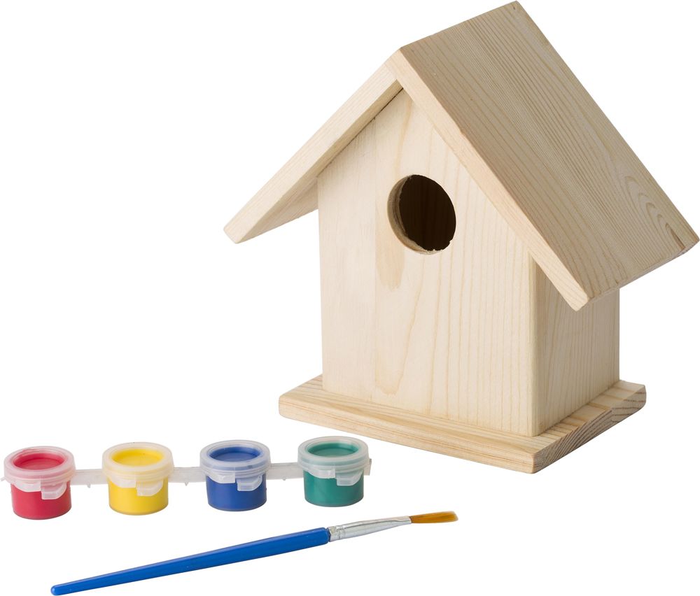 Houten vogelhuis Wesley - kopen of bedrukken