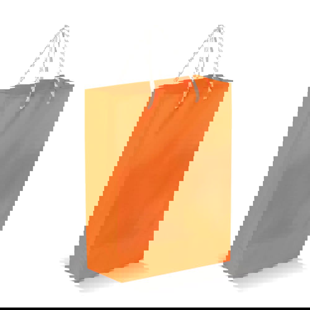 Draagtas papier groot 200g/m2 - voor bedrijven en relatiegeschenken - oranje