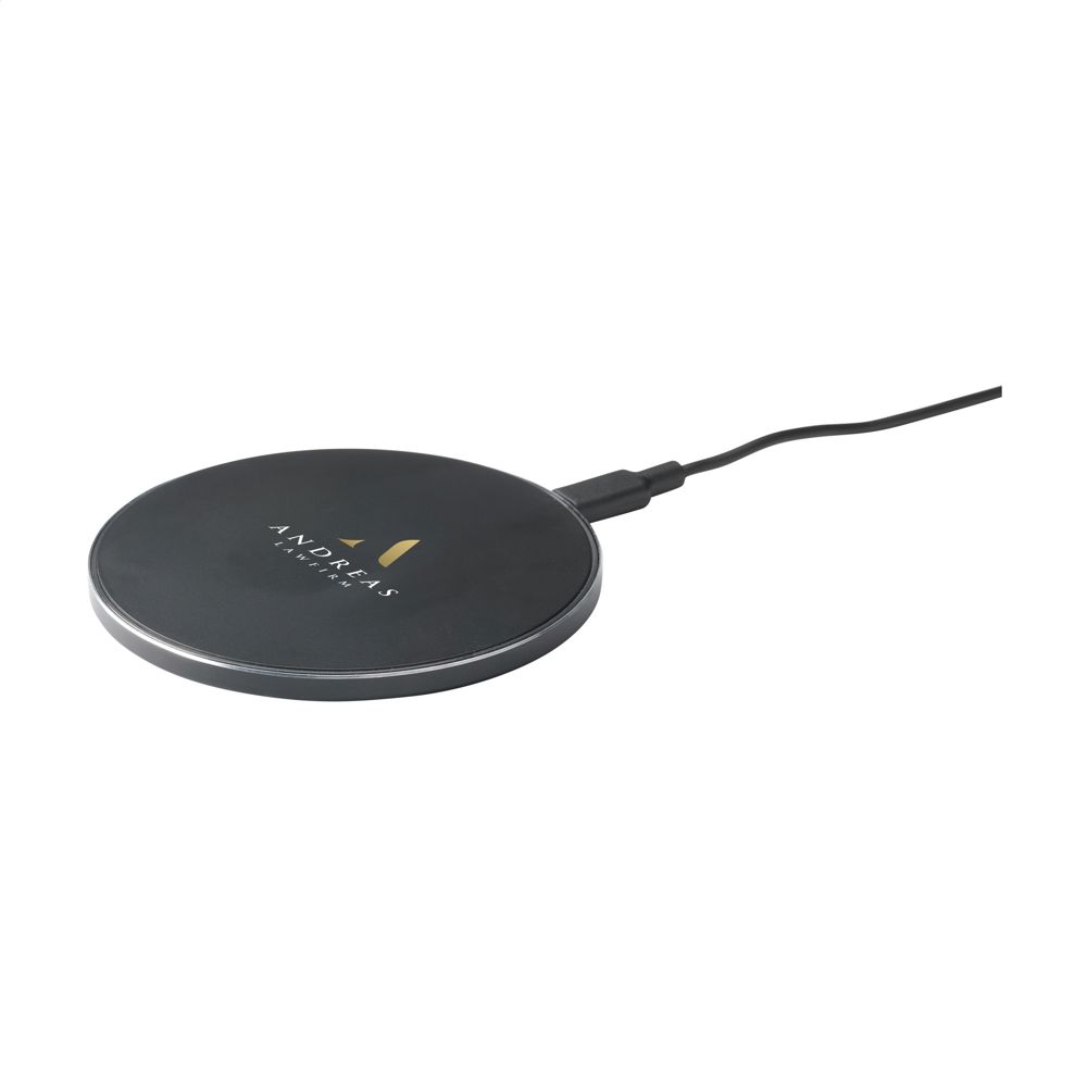 Tecco GRS Recycled Alu 15W Wireless Charger oplader - bedrukt of onbedrukt verkrijgbaar