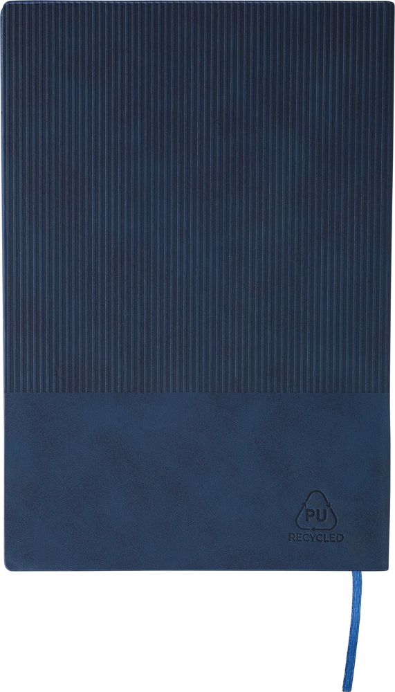 Gerecycled PU-notitieboek (A5) Elian Original