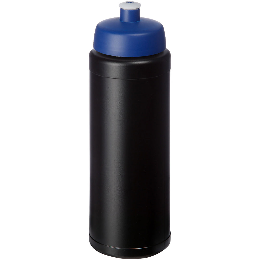 Baseline® Plus grip 750 ml sportfles met sportdeksel - bedrukt of onbedrukt verkrijgbaar - Zwart, Blauw