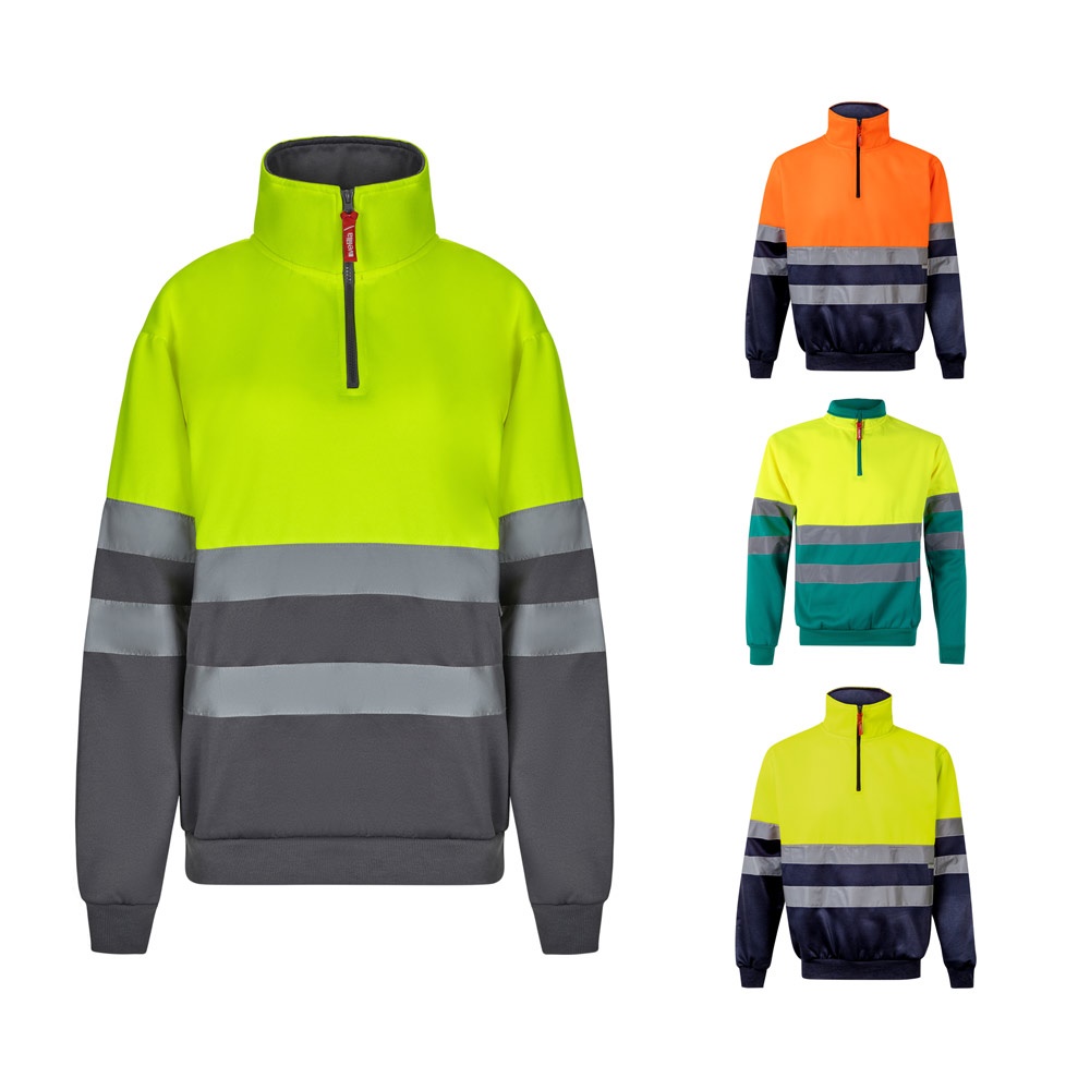 VL THOR LARGE. Tweekleurig sweatshirt (300g/m²) van polyester fleece (100%) - voor bedrijven en