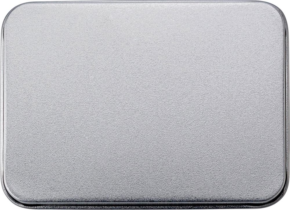 Metalen blik met speelkaarten Nathan - voor bedrijven en relatiegeschenken - zilver