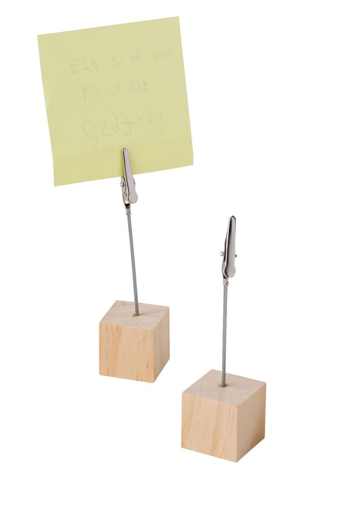 Houten cliphouder Malia - met logo of onbedrukt bestellen