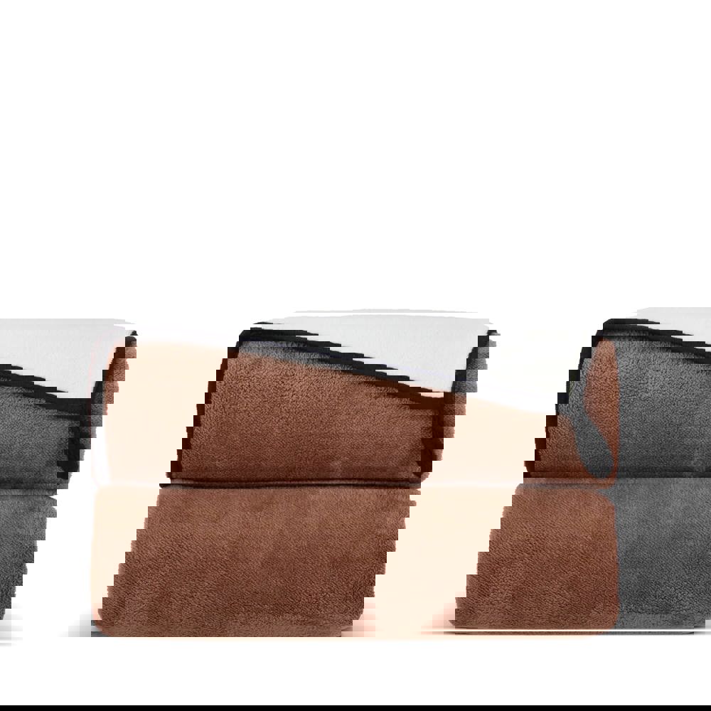 Gecombineerde coral fleece deken 120x150cm (500g/m²) sublimatie - Taupe