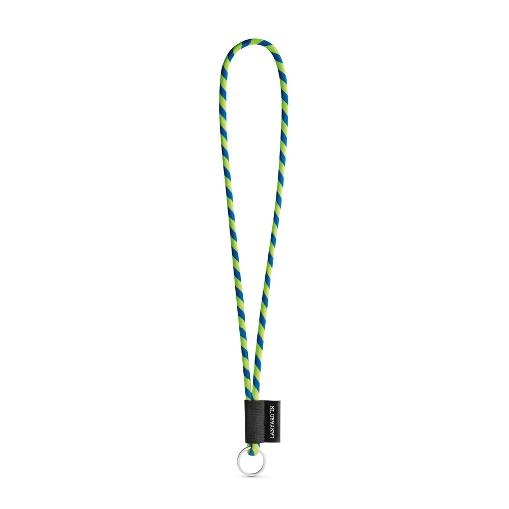 75093. Lanyard Tube Long Set I. Standaard modellen - voor bedrijven en relatiegeschenken - Hexachrome geel, Royal blauw