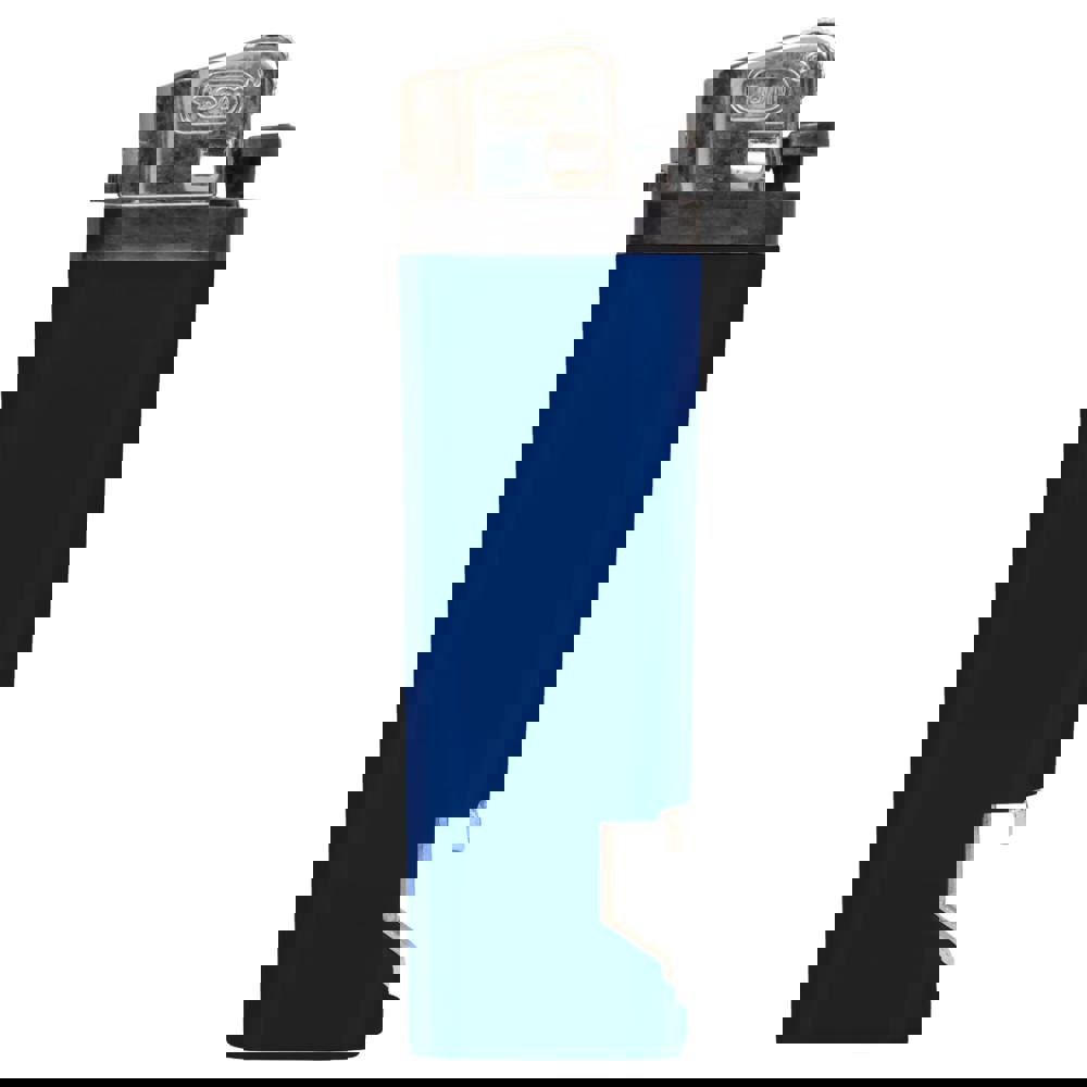 Wegwerpaansteker met flesopener - met logo of onbedrukt bestellen - Blauw