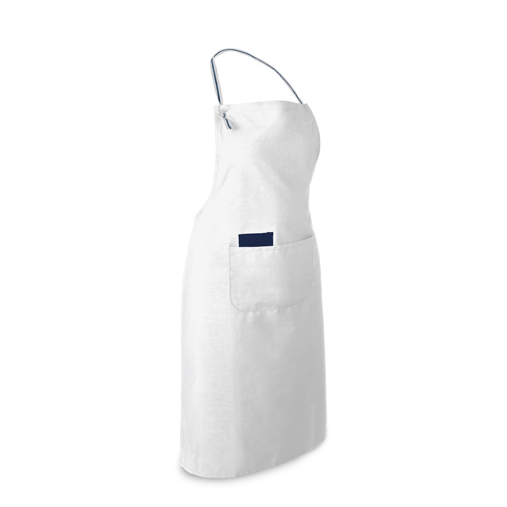 CHIVES. Schort van katoen en polyester (150 g/m²) - met logo of onbedrukt bestellen - Wit