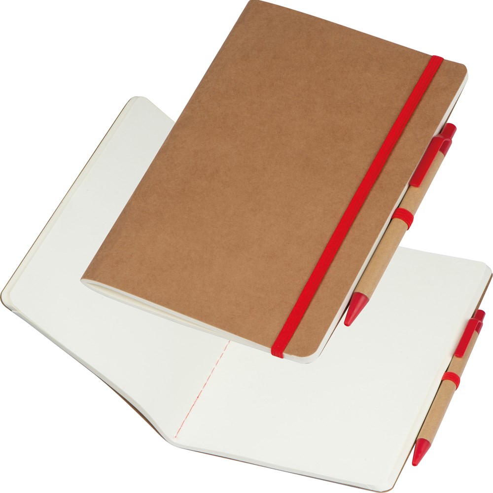 A5 schrift met pen - voor bedrijven en relatiegeschenken - Rood