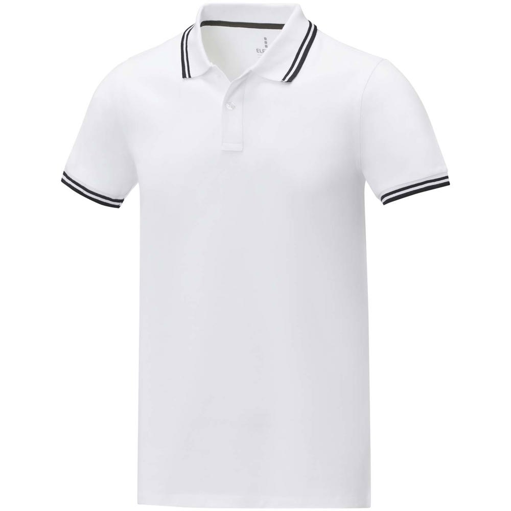 Amarago tipping herenpolo met korte mouwen - kopen of bedrukken - Wit