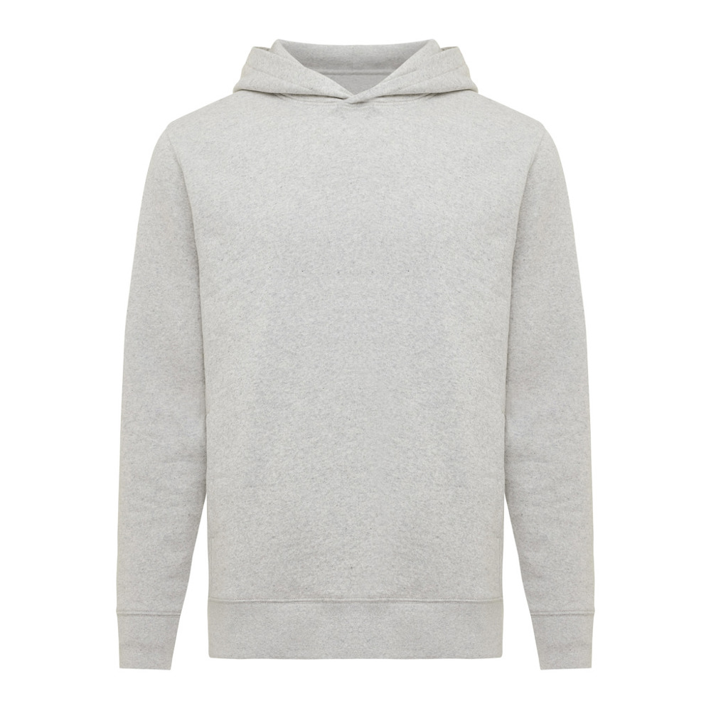 IQONIQ Yengo recycled katoen hoodie met steekzakken - voor bedrijven en relatiegeschenken - light heather grey (± PMS light heather grey)