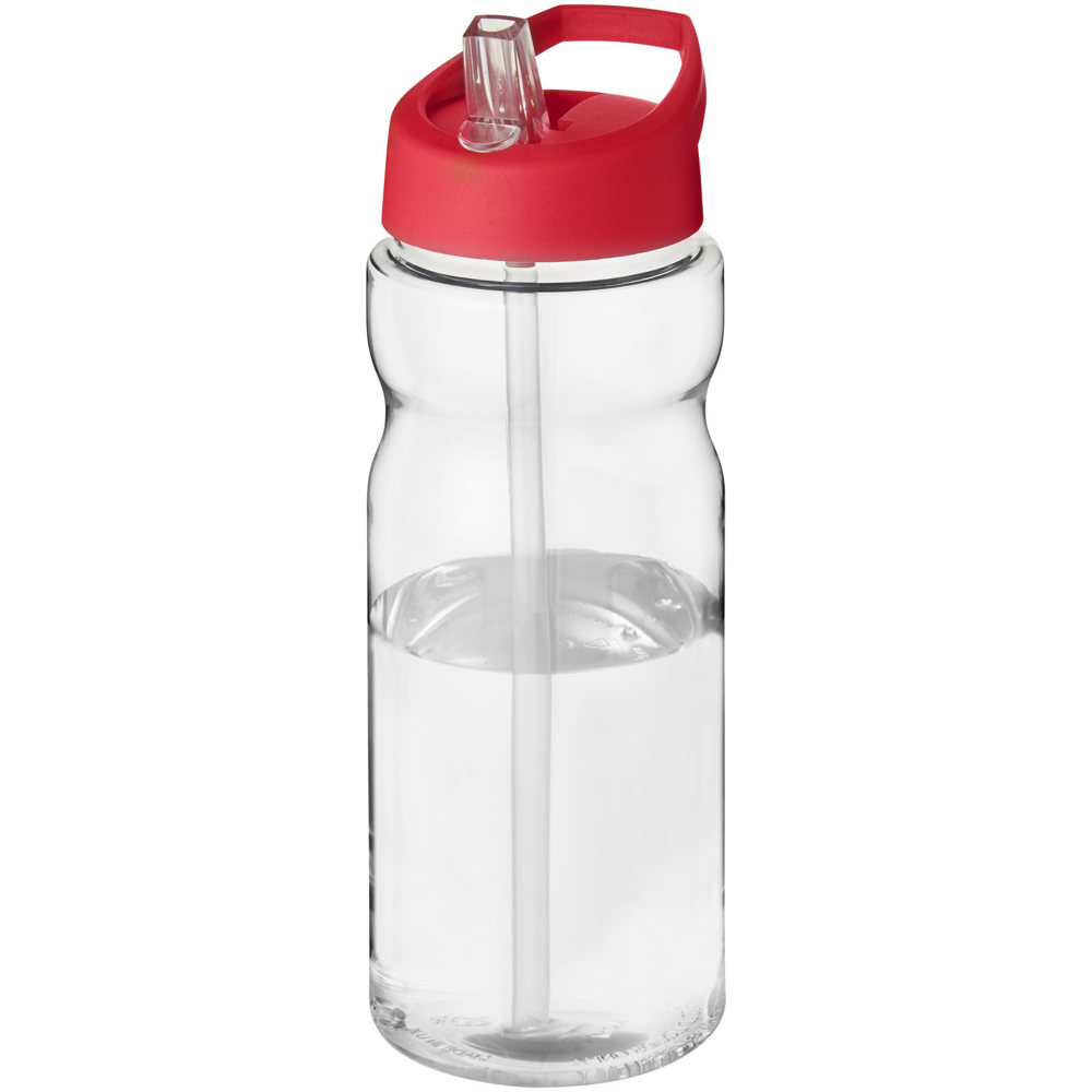 H2O Active® Base 650 ml bidon met fliptuitdeksel - met logo of onbedrukt bestellen - Transparent, Rood