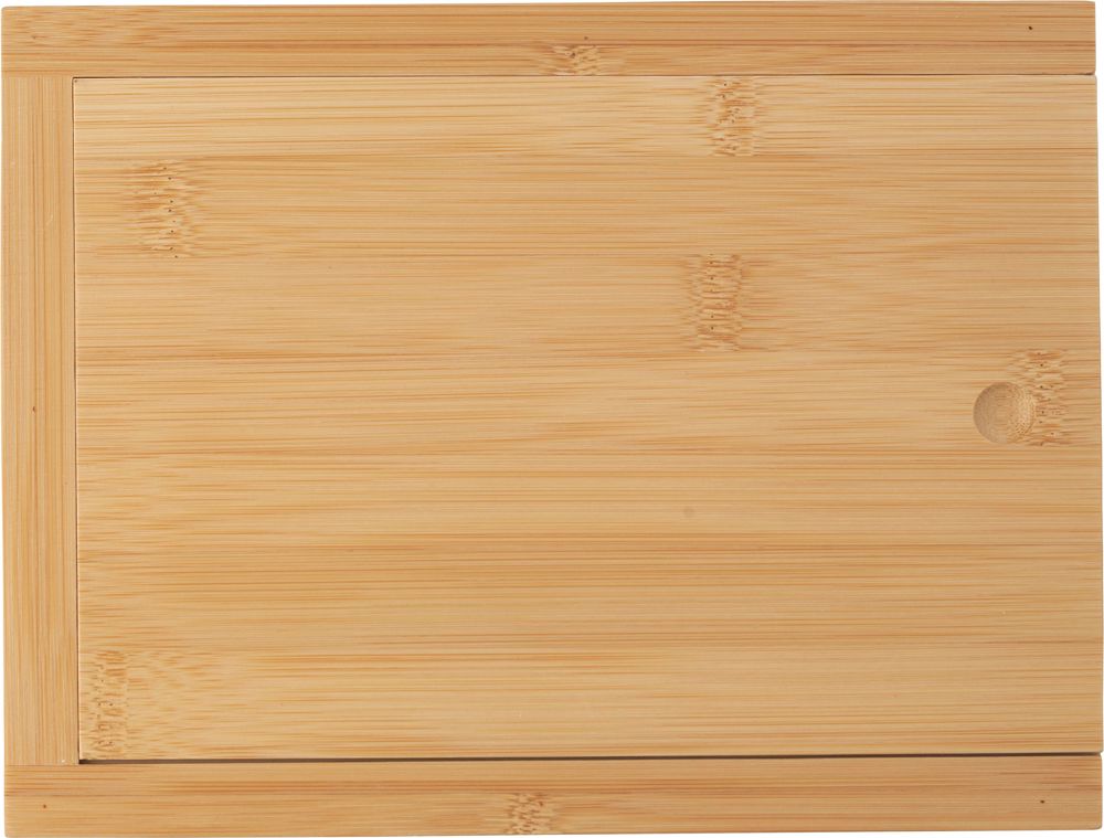 Bamboe kaas- en wijnset Patrick - bedrukt of onbedrukt verkrijgbaar - Bruin