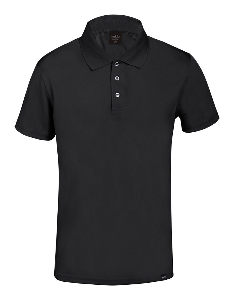 Noran - RPET-poloshirt - voor bedrijven en relatiegeschenken - Zwart