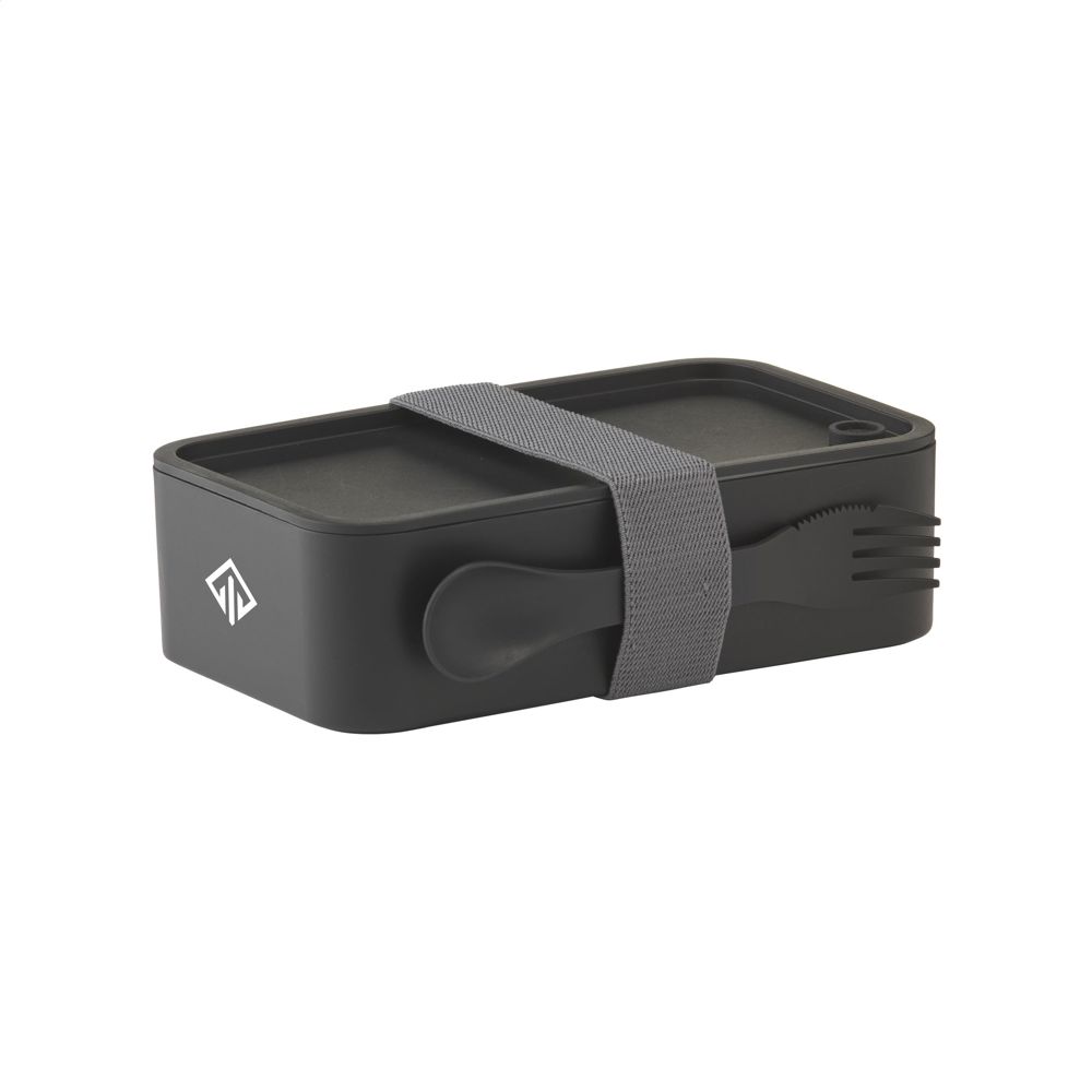 Bento PP Meal Box lunchbox - bedrukt of onbedrukt verkrijgbaar - Zwart