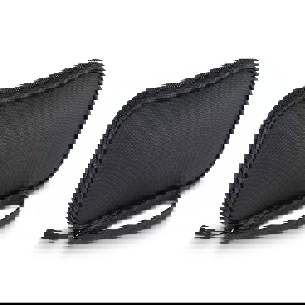 rPET PU-gecoate 210D Kyra organizer tas 20 x 11.5 x 2 cm - bedrukt of onbedrukt verkrijgbaar - Zwart