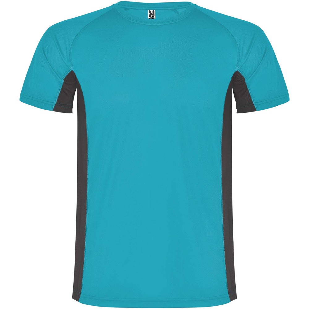 Shanghai sportshirt met korte mouwen voor heren - bedrukt of onbedrukt verkrijgbaar - Turkoois, Donkerlood