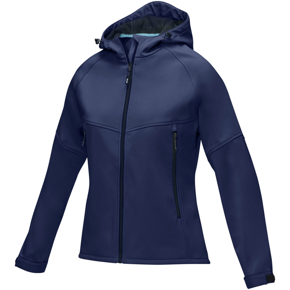 Coltan dames GRS-gerecycled softshell jack - voor bedrijven en relatiegeschenken - Marineblauw