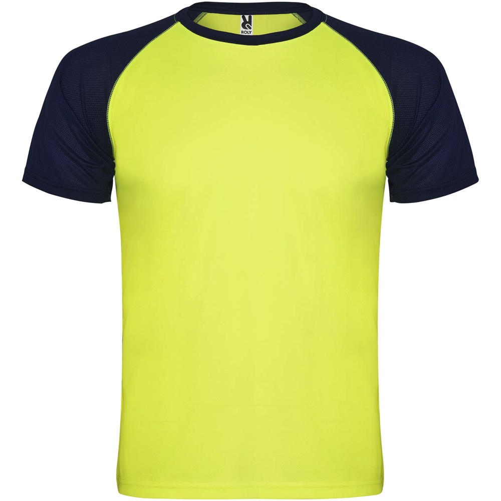 Indianapolis unisex sportshirt met korte mouwen - bedrukt of onbedrukt verkrijgbaar - Fluorgeel, Marineblauw