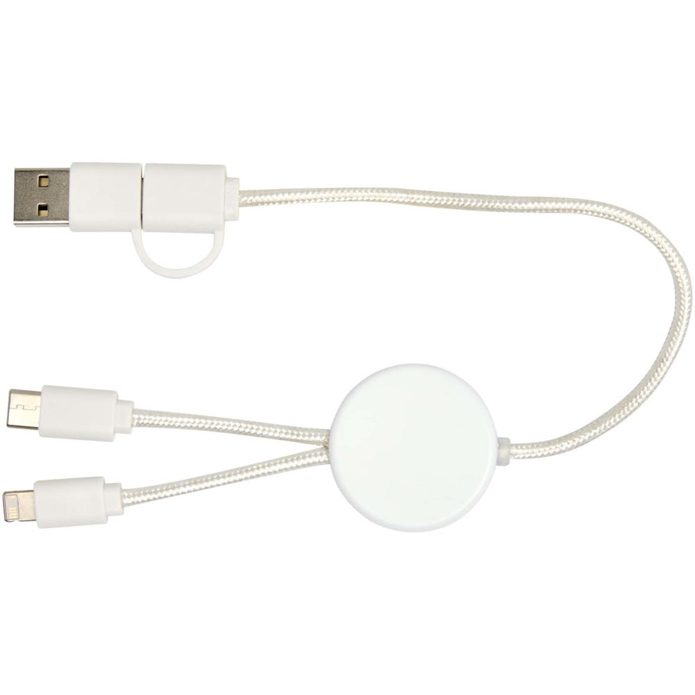 Citala 5-in-1 30 cm datasynchronisatie- en 27 W snellaadkabel van gerecycled plastic