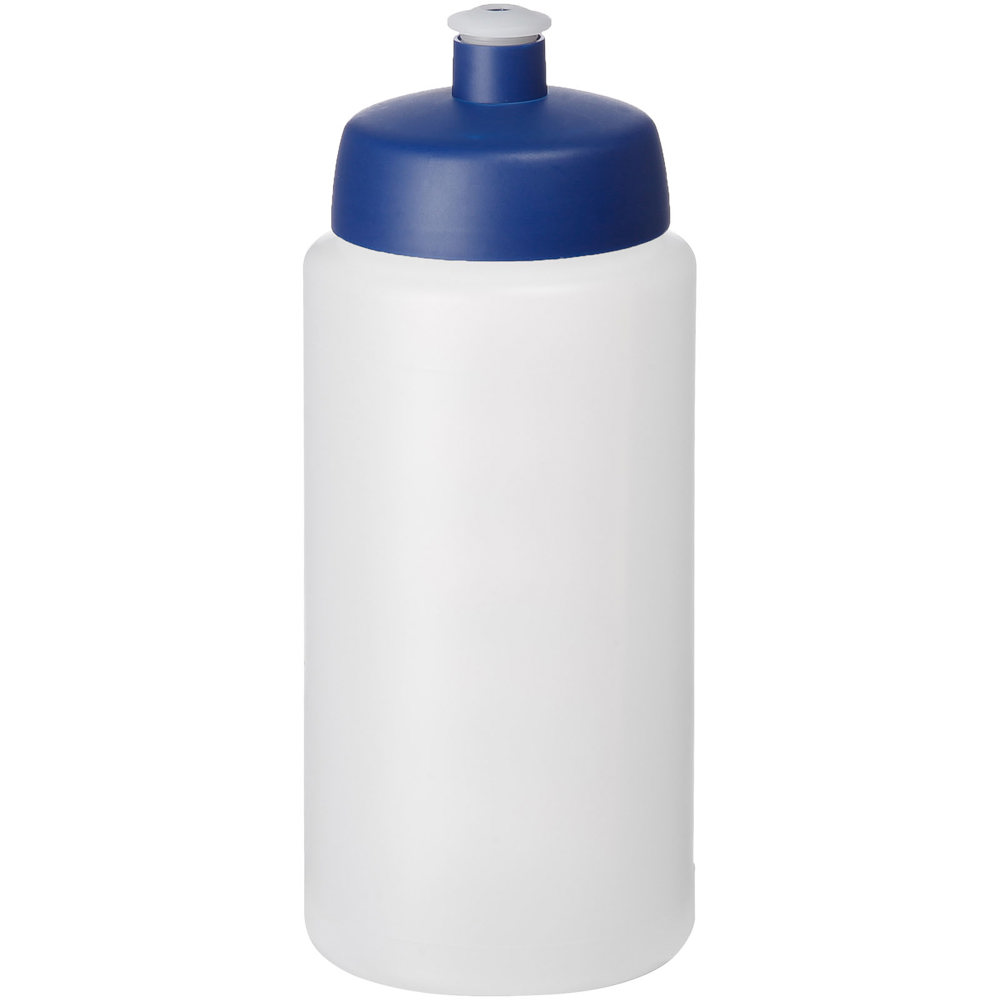Baseline® Plus grip 500 ml sportfles met sportdeksel - kopen of bedrukken - Transparent, Blauw