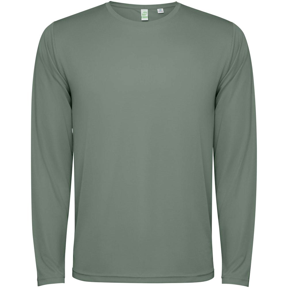Estoril T-shirt met lange mouwen voor kinderen - voor bedrijven en relatiegeschenken - Lauriergroen