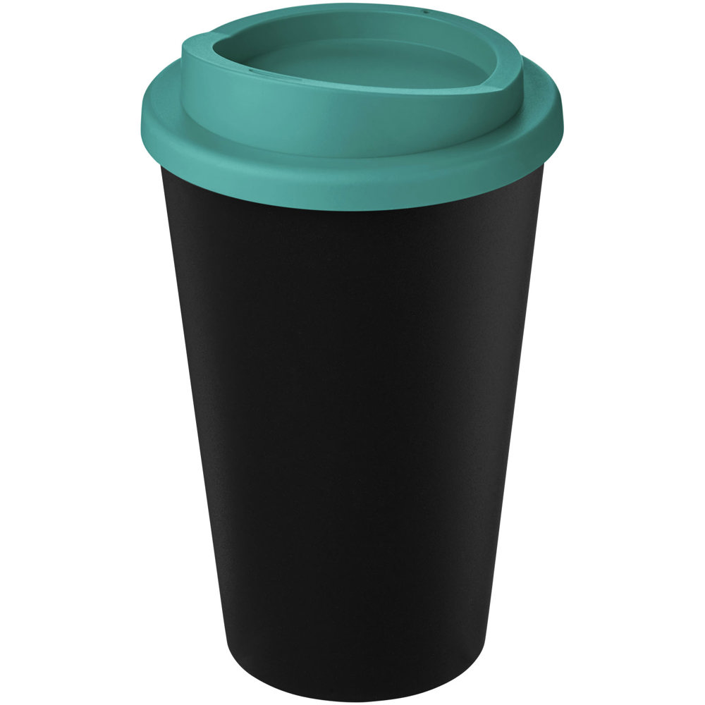 Americano® Eco 350 ml gerecyclede drinkbeker - kopen of bedrukken - Zwart, Aquablauw