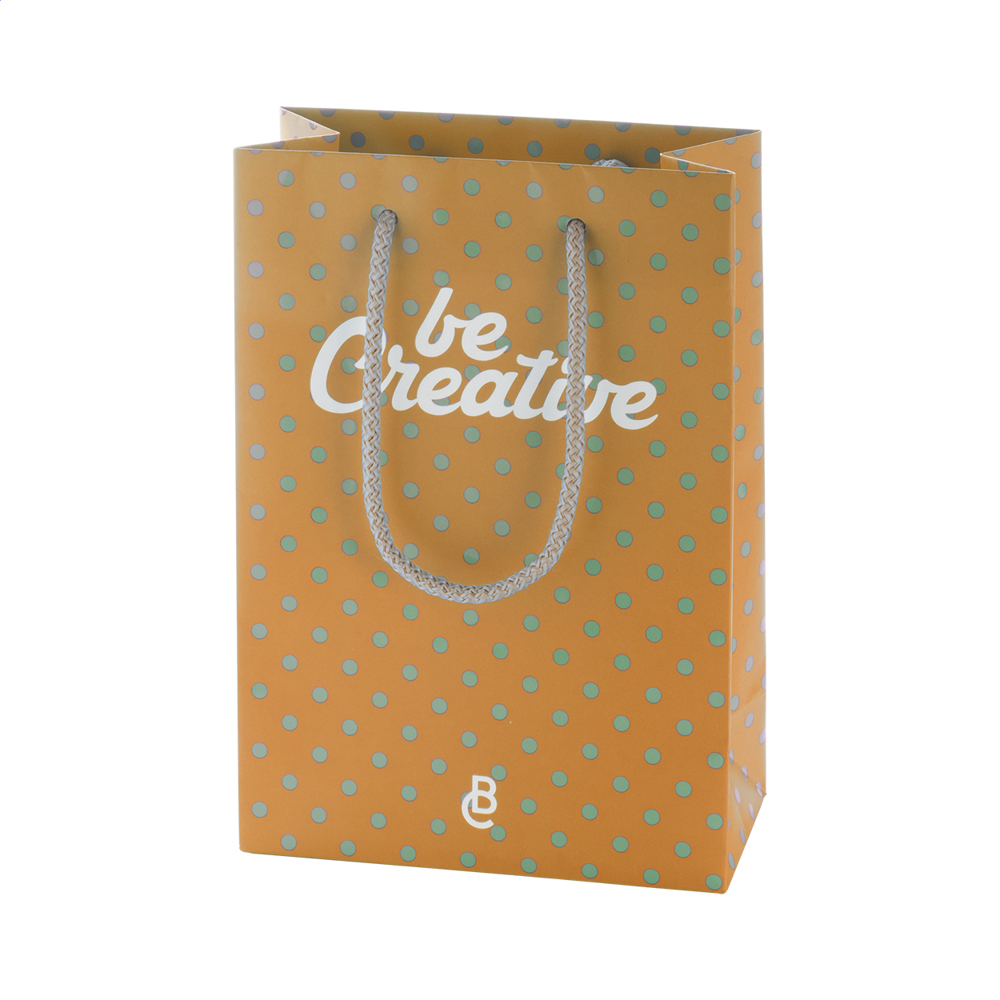 CreaShop M - custom made, papieren winkeltas. medium. - met logo of onbedrukt bestellen