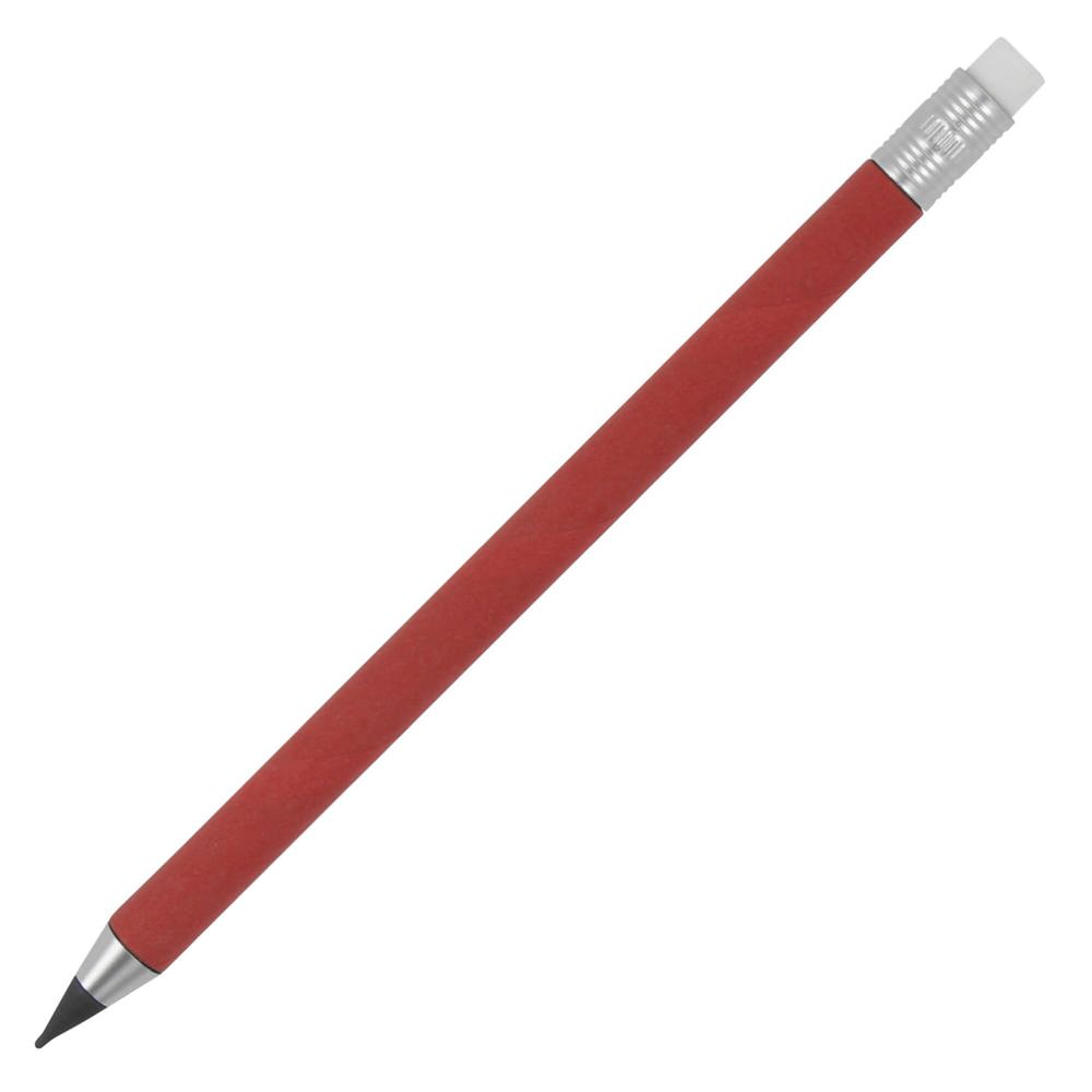 Inktloze papierpen met gum - voor bedrijven en relatiegeschenken - rood