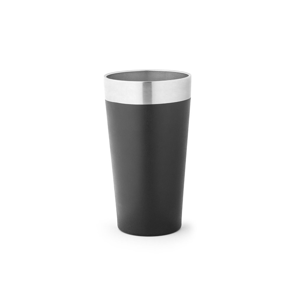 GRACE. Thermosbeker van roestvrij staal 540 mL - met logo of onbedrukt bestellen - Zwart