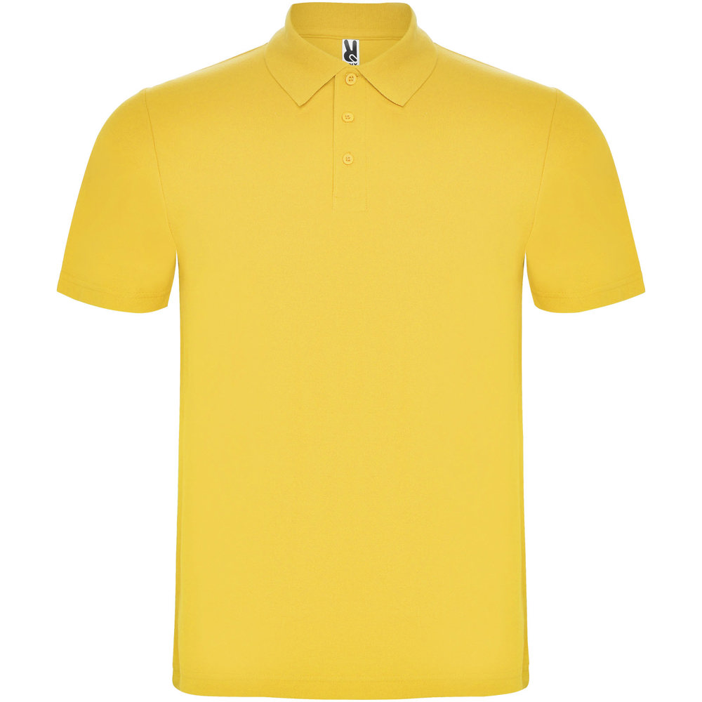 Austral unisex polo met korte mouwen - bedrukt of onbedrukt verkrijgbaar - Geel